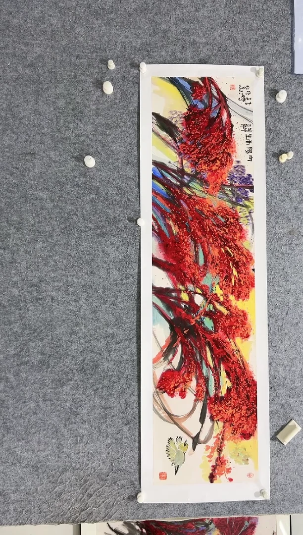 【闪购商品】国画LZP-4平尺-国画作品 金 wl