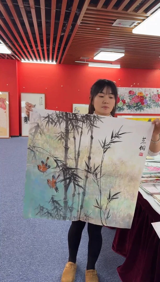 国画郭念桐老师四尺三开精品