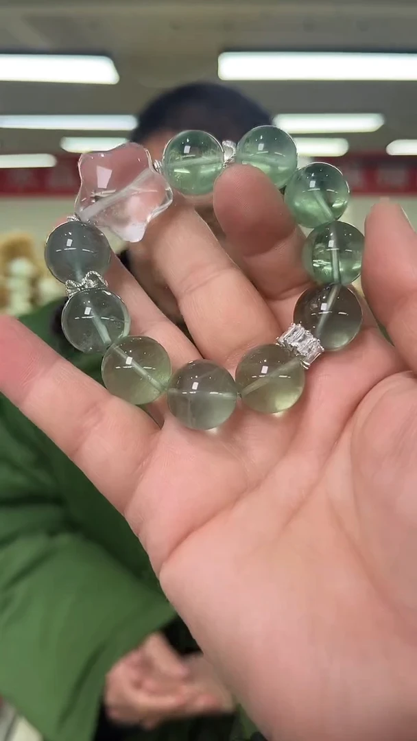 【闪购商品】萤石手链未镶嵌天然DIY手串多样性发一16mm