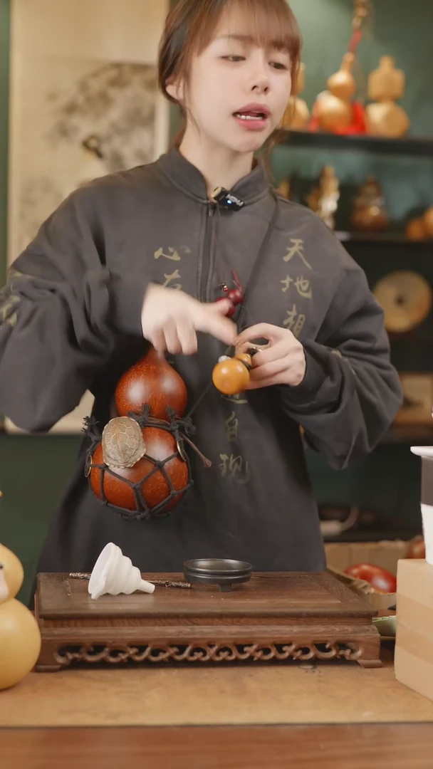 【闪购商品】178号精品天然大漆工艺防渗内胆酒葫芦~