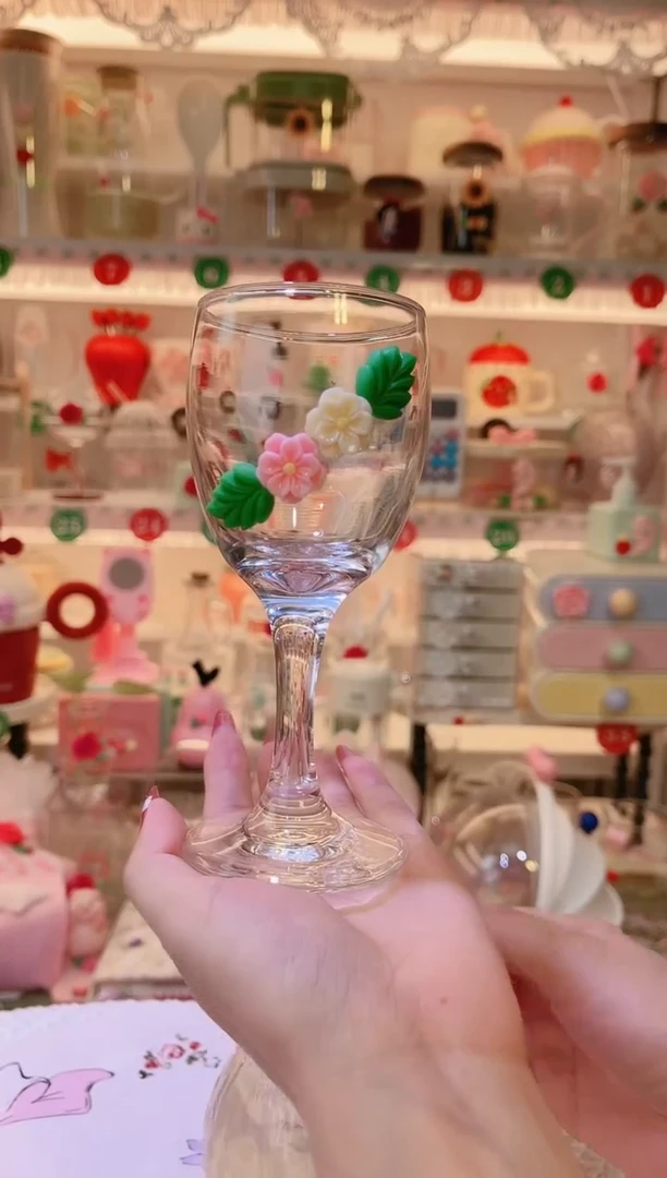 小花仙红酒杯——手工制作品质好！