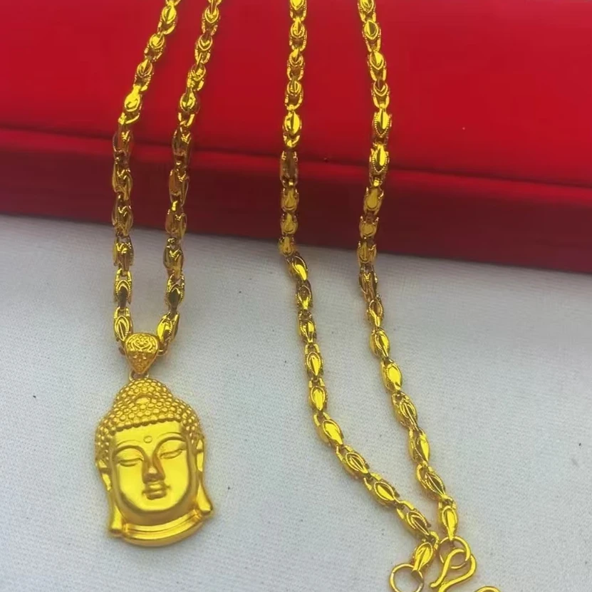 合金项链 合金项链 卡4mm凤尾项链加佛头一套