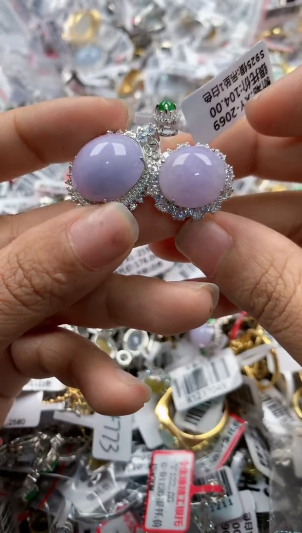 银S925镶嵌戒指翡翠777   3