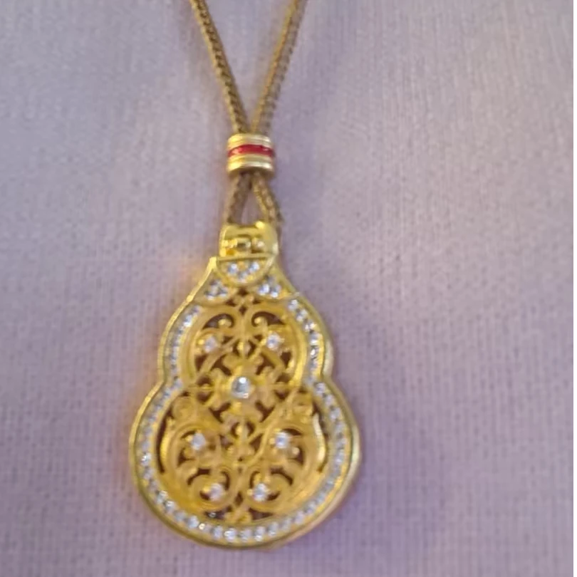 【奇居】铜镀金镂空宝葫芦挂饰 车载挂件/可做毛衣链