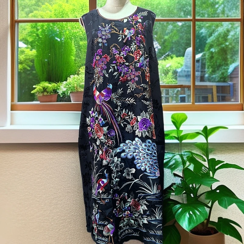 赵掌柜——老缎刺绣百鸟朝凤-9378