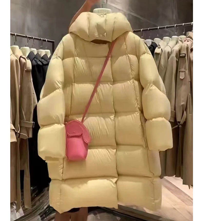 ly泡芙茧型无内胆羽绒服女冬季新款高级感阔版保暖加厚连帽YY342