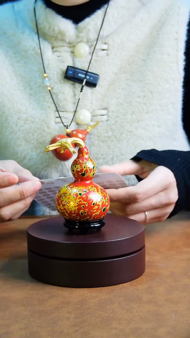 【闪购商品】26直播一物一图大漆酒葫芦送底座送挂绳