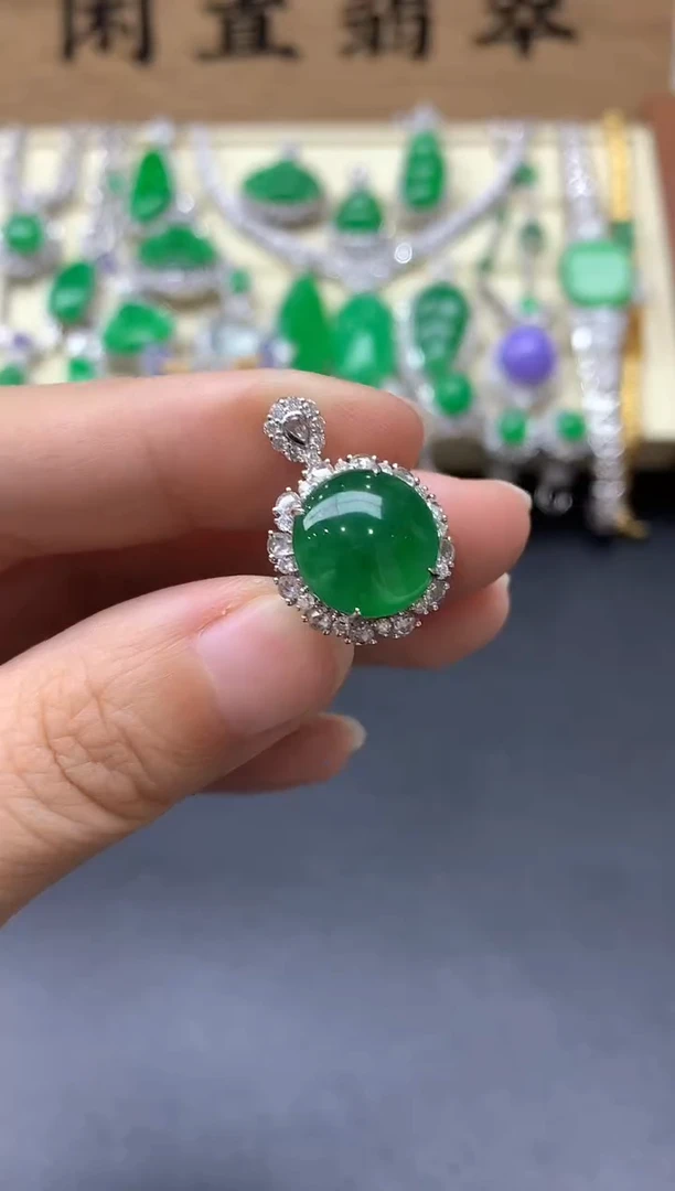 18K金镶嵌戒指翡翠596-中国好珍宝