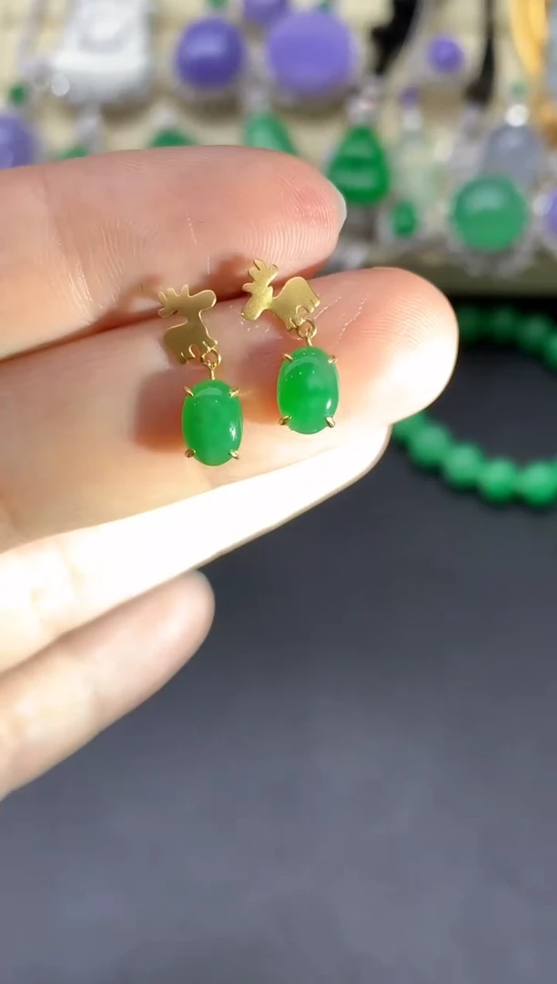 颈饰18K金镶嵌翡翠222-中国好珍宝