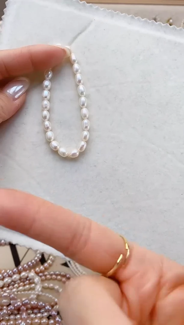 【闪购商品】淡水珍珠项链未镶嵌弹力绳手串 瑕疵清货