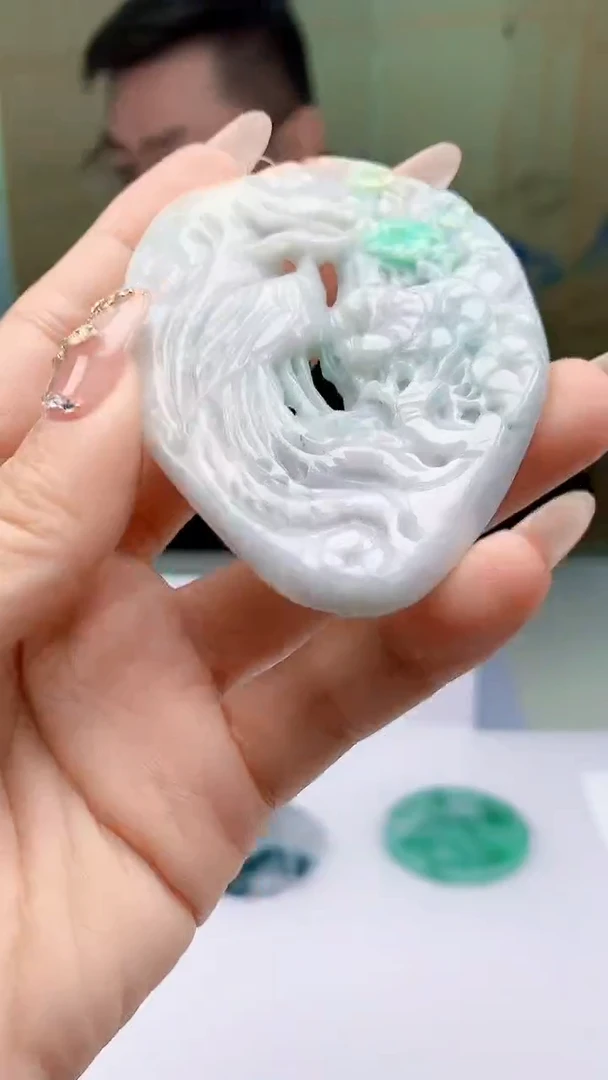 【闪购商品】定制翡翠未镶嵌5125ty-毛货挂件52