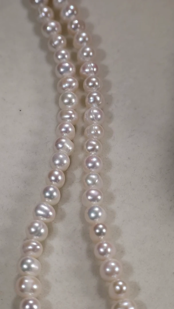 项链银S925镶嵌淡水珍珠淡水无核全珠项链（多样性发其一）