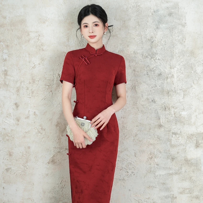 【风清余】2025春款新出炉莱卡中国风改良气质新中式旗袍 衣长120