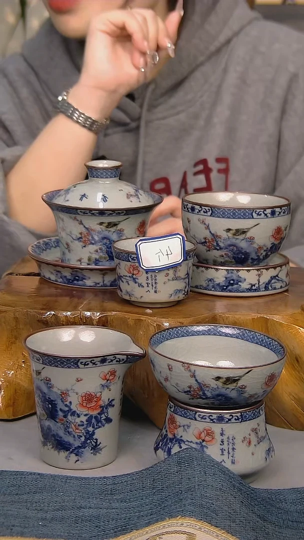 【闪购商品】9件套陶瓷茶具家用简装系列