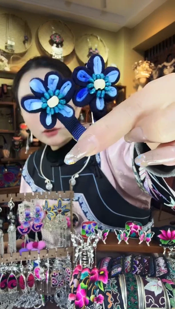 刺绣非遗刺绣民族f发夹