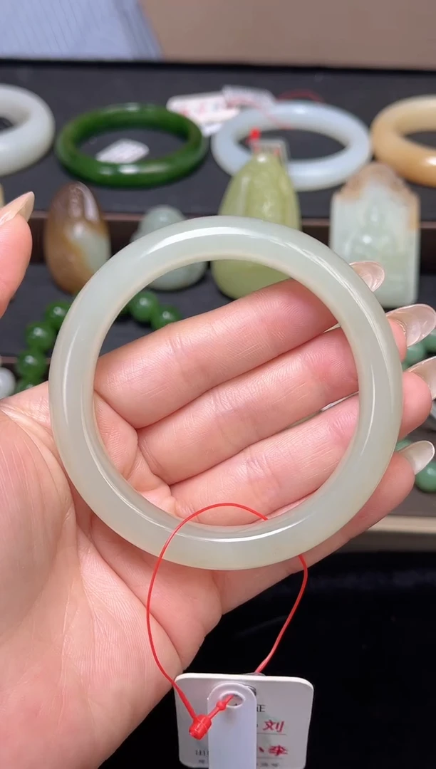 未镶嵌手镯和田玉青海晴水55+圈9014255