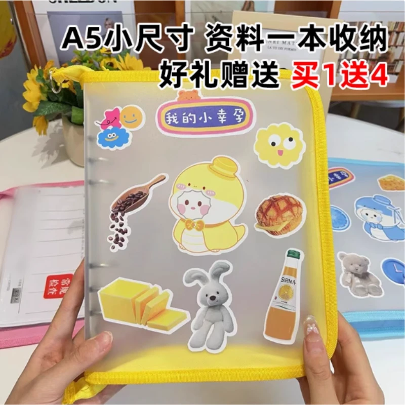 【四件套】高颜值产检收纳册孕期检查报告单资料册文件单子包拉链yj