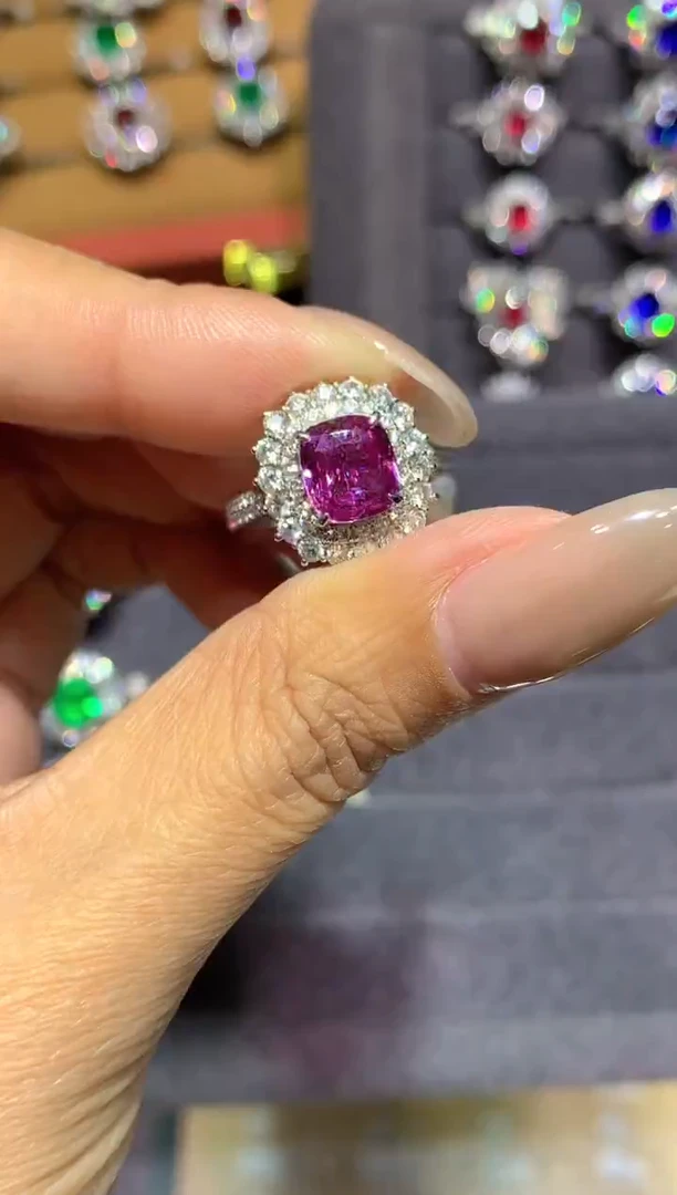 戒指蓝宝石铂Pt950镶嵌2.53ct