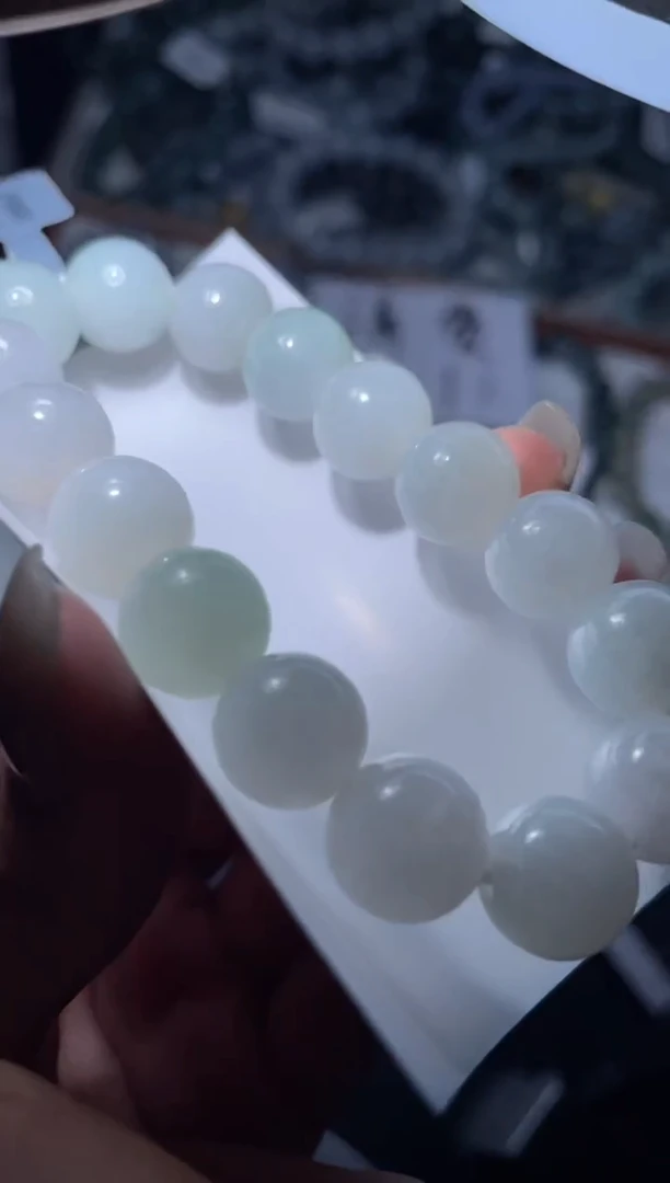 【闪购商品】定制翡翠未镶嵌天然缅甸A货翡翠手串19尺寸12+