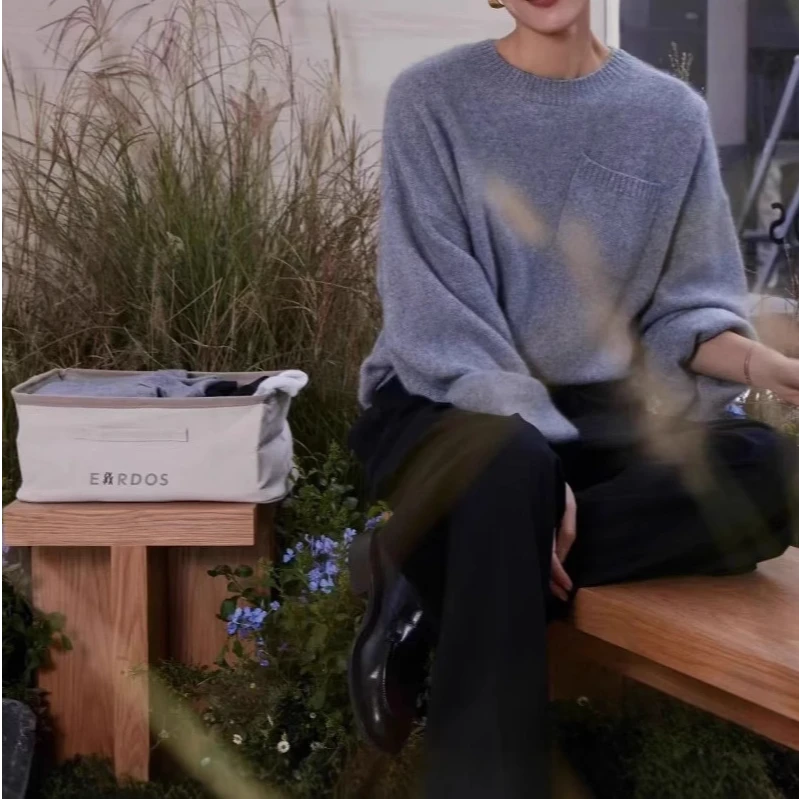 【大表姐同款-100绵羊毛】高JI极简简约羊毛衫