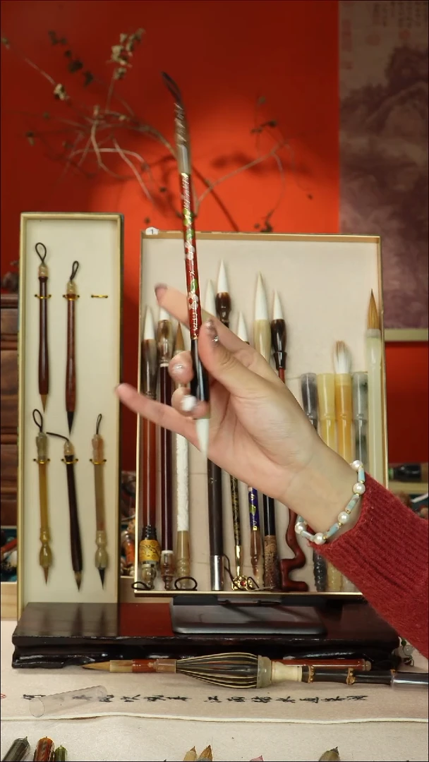 269号闪孤品高货毛笔链接 清水试笔 蘸墨不退