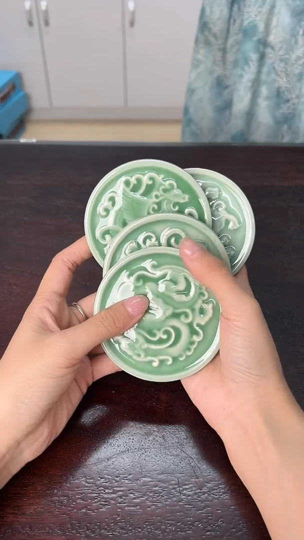 龙泉云间青瓷小米茶器