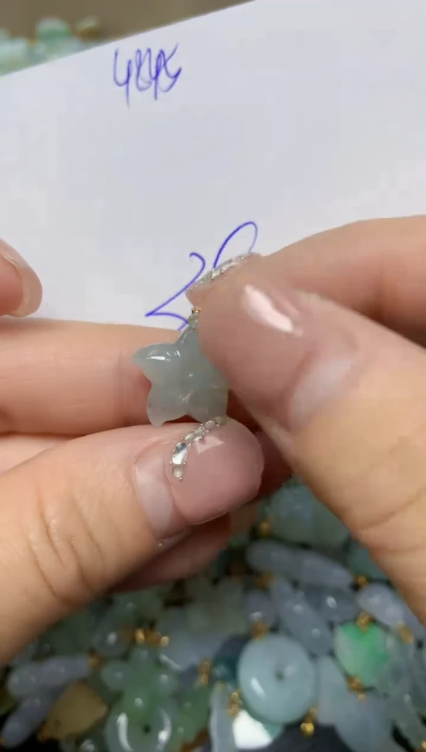 【闪购商品】翡翠挂件18K金镶嵌 天然翡翠A货