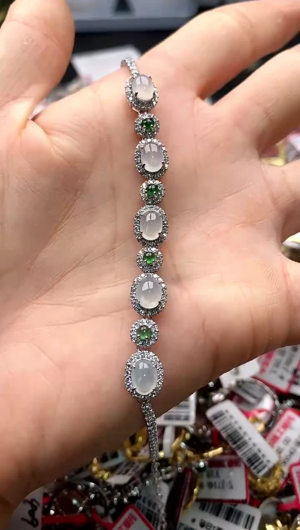 【闪购商品】翡翠戒指银S925镶嵌33333333     5