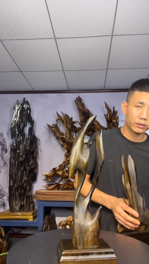 金丝楠木雕款简****福金丝楠木工艺品摆件