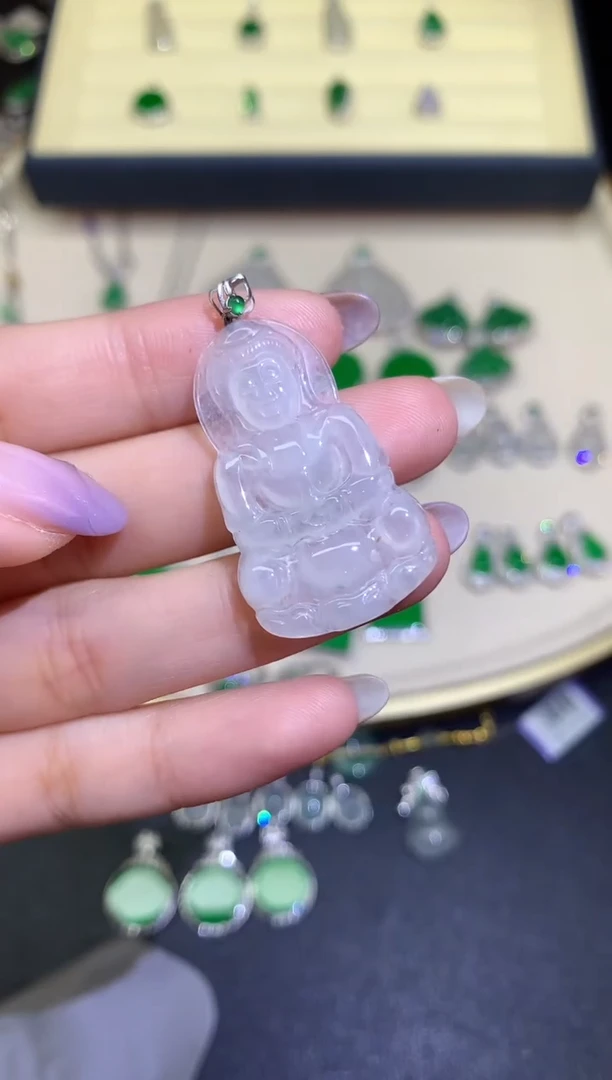 翡翠18K金镶嵌吊坠(不含链)吊坠A545|168