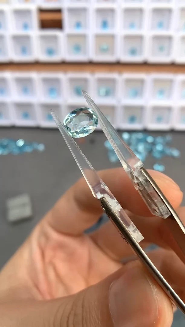 未镶嵌裸石定制海蓝宝石1.62ct