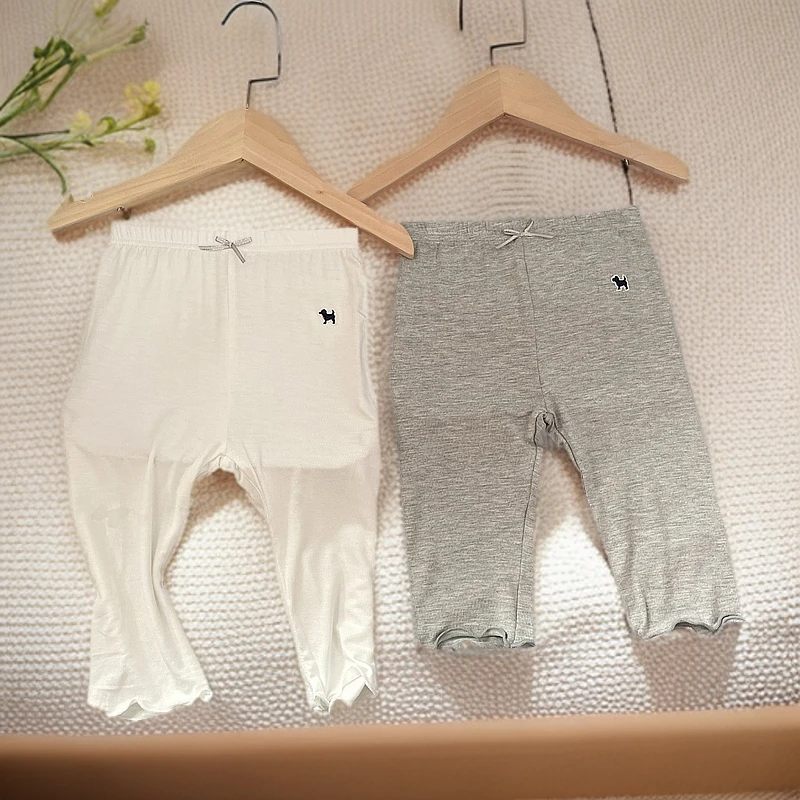 凉感莫代尔儿童打底裤女童夏季薄款修身外穿防蚊裤宝宝洋气七分裤