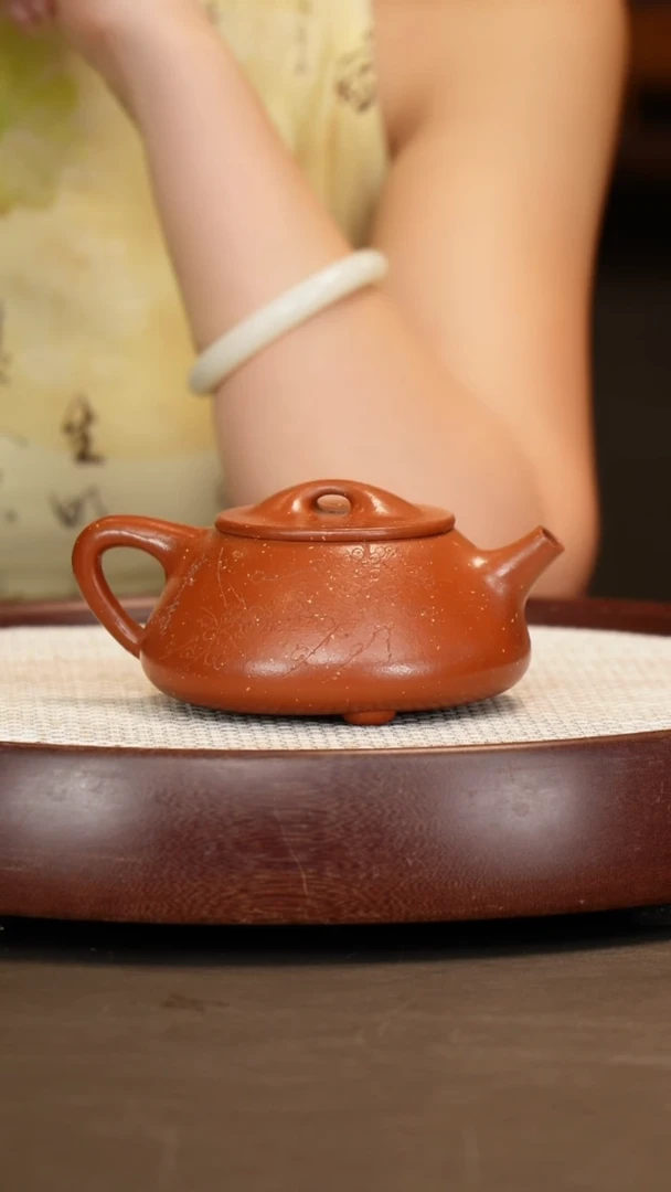 茶壶紫砂【惠海勤】老朱泥景舟石瓢  350CC