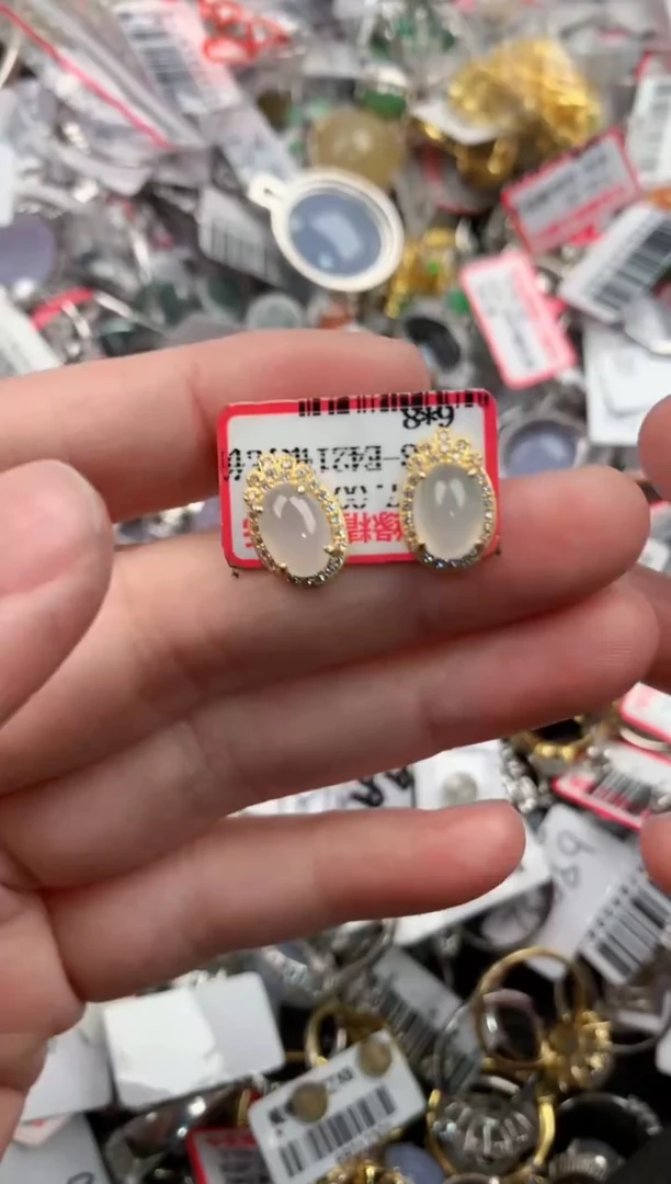 银S925镶嵌戒指翡翠111           8