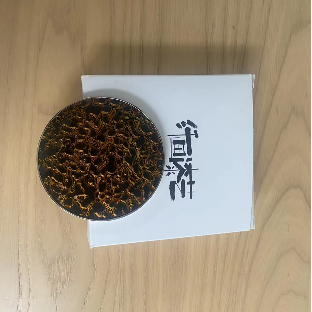 【刘卓甄选】黑金圆型杯垫直径（8.5cm）