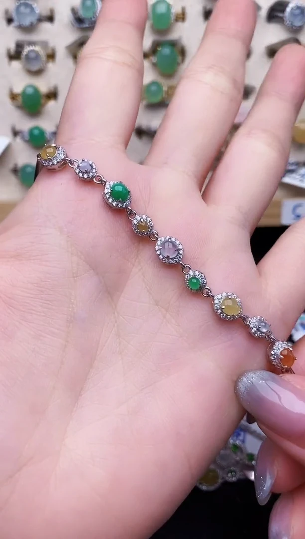 银S925镶嵌戒指翡翠959