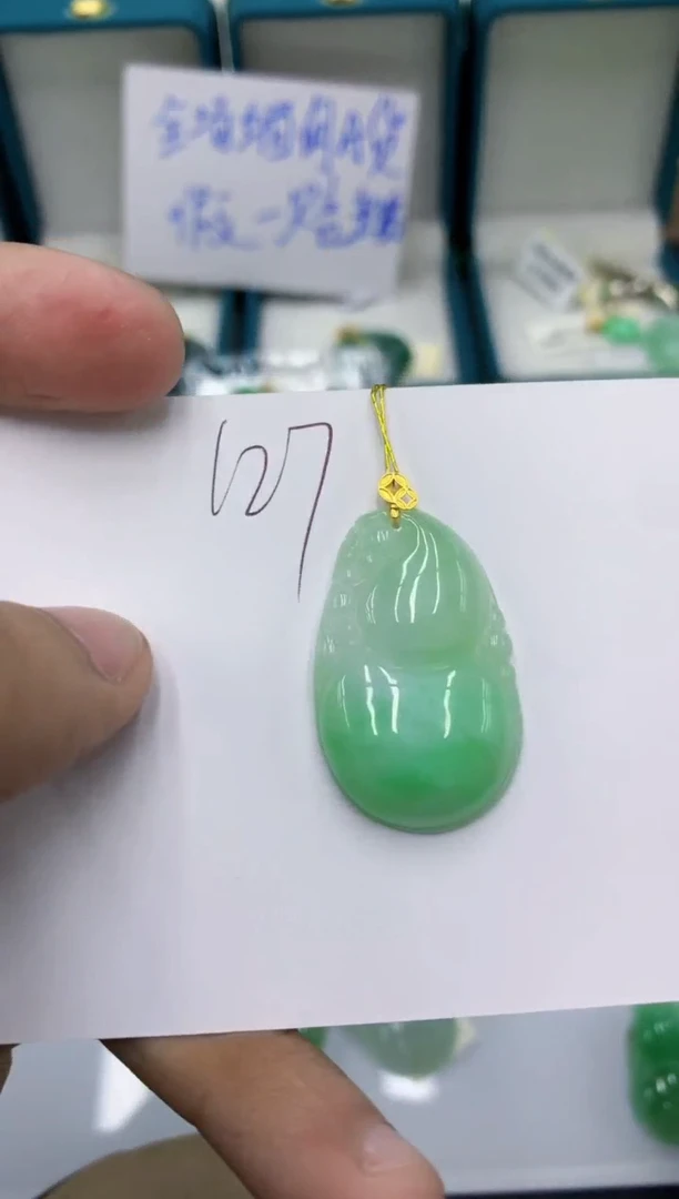 颈饰18K金镶嵌翡翠休*～11111111111