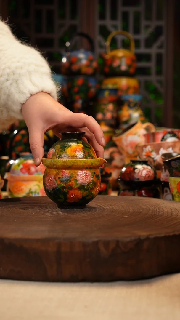 油画 手绘 釉 下彩