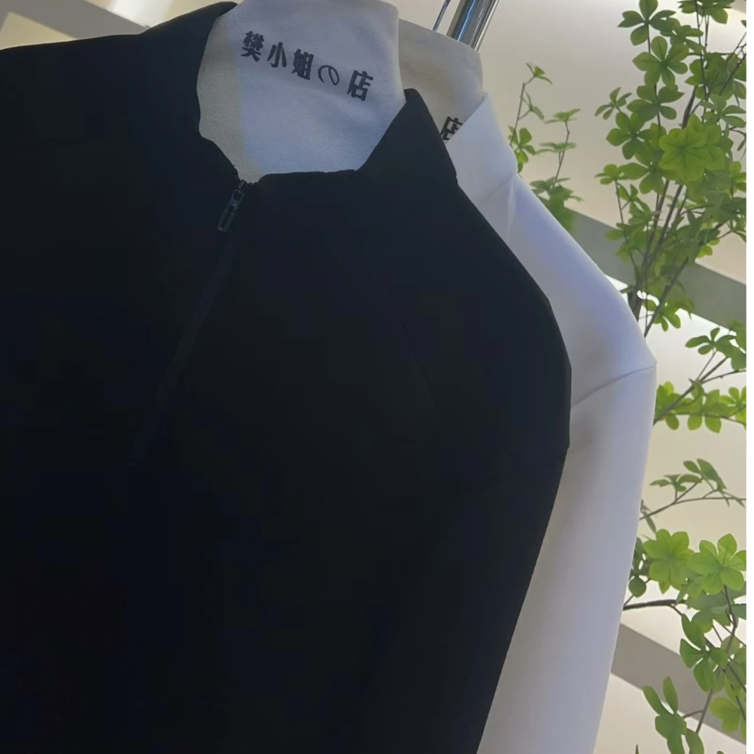 「男士小立领卫衣」 精致商务休闲半拉链轻奢休闲卫衣