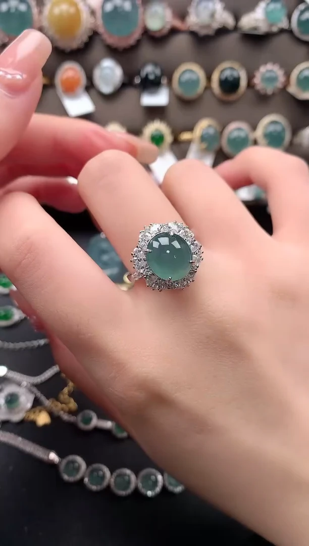 【闪购商品】翡翠戒指银S925镶嵌5634142