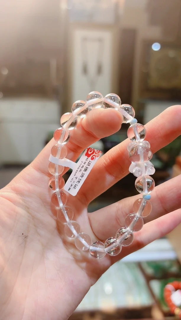 【闪购商品】水晶手串未镶嵌小熊白水晶手串