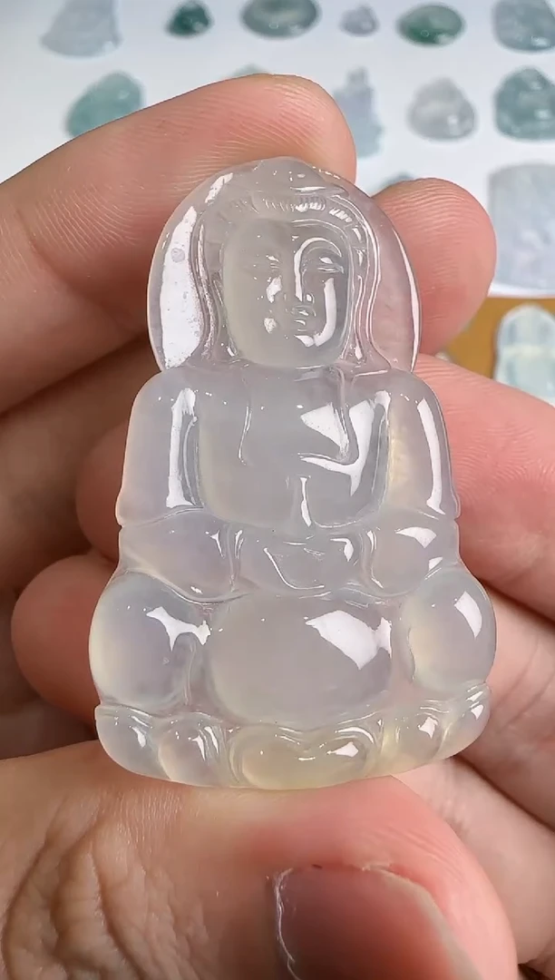 翡翠未镶嵌吊坠(不含链)观音