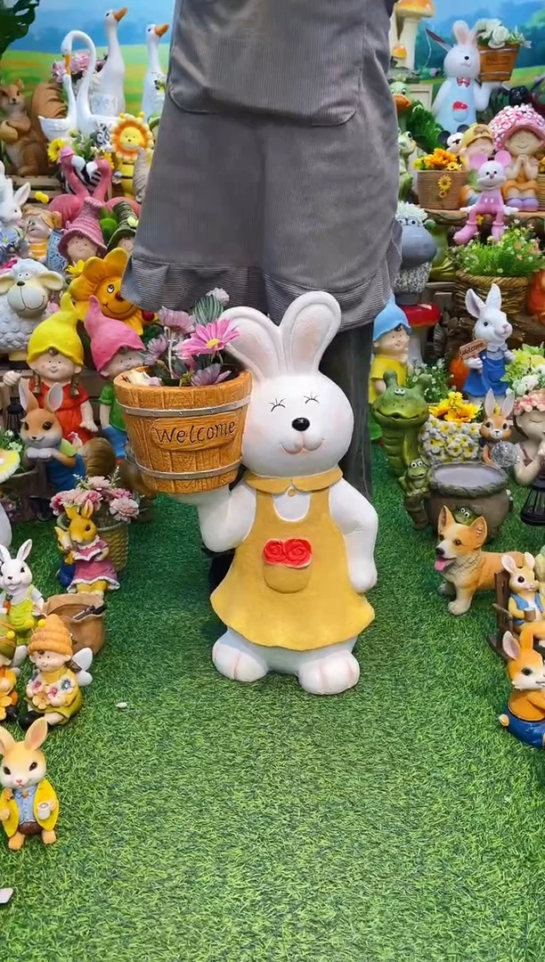 【闪购商品】红陶兔子花盆
