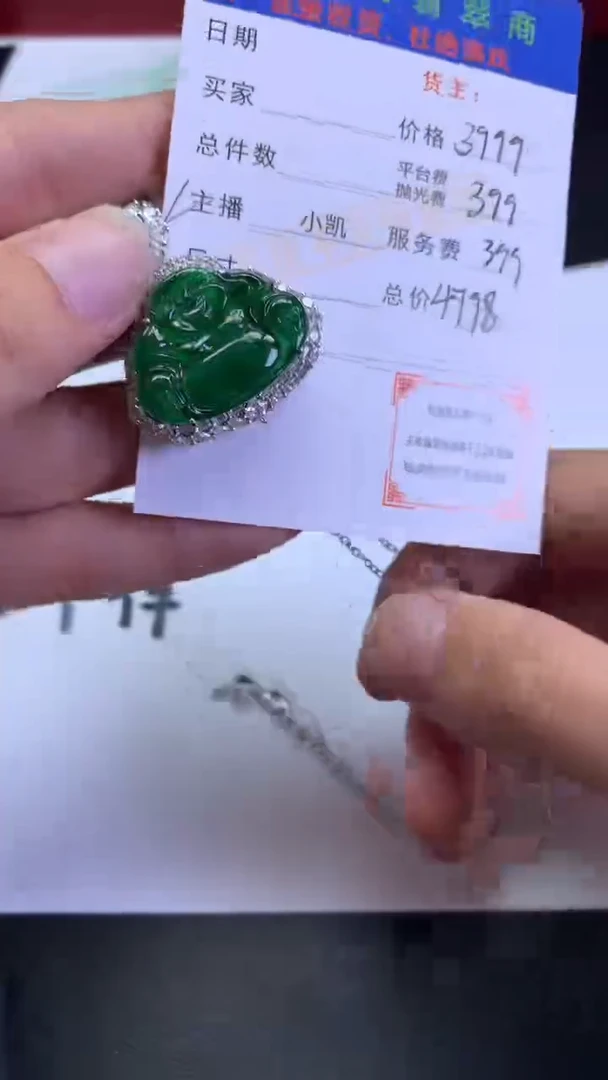 【闪购商品】翡翠颈饰银S925镶嵌-净货-不退不换-