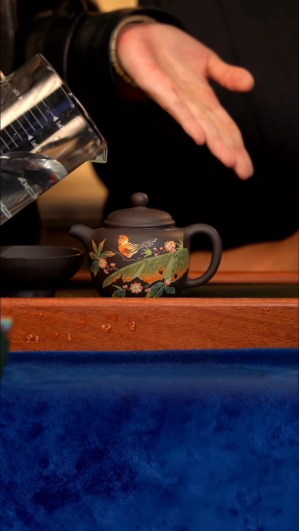 宜兴紫砂 紫砂茶壶 FY 负氧  袍尊 泥绘