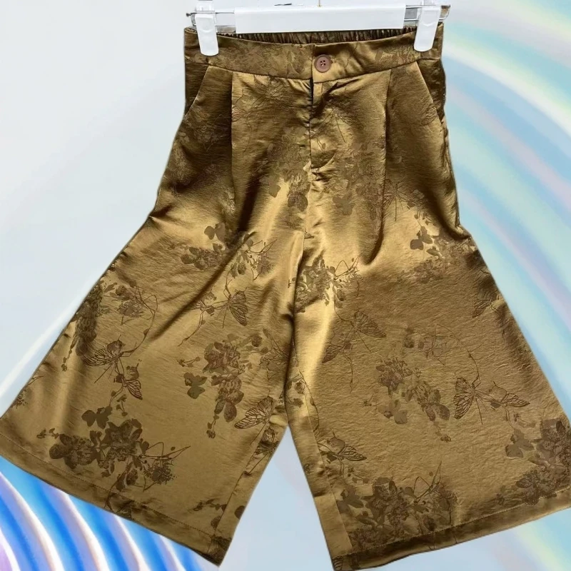 333-7时尚气质设计师显瘦洋气七分阔腿裤