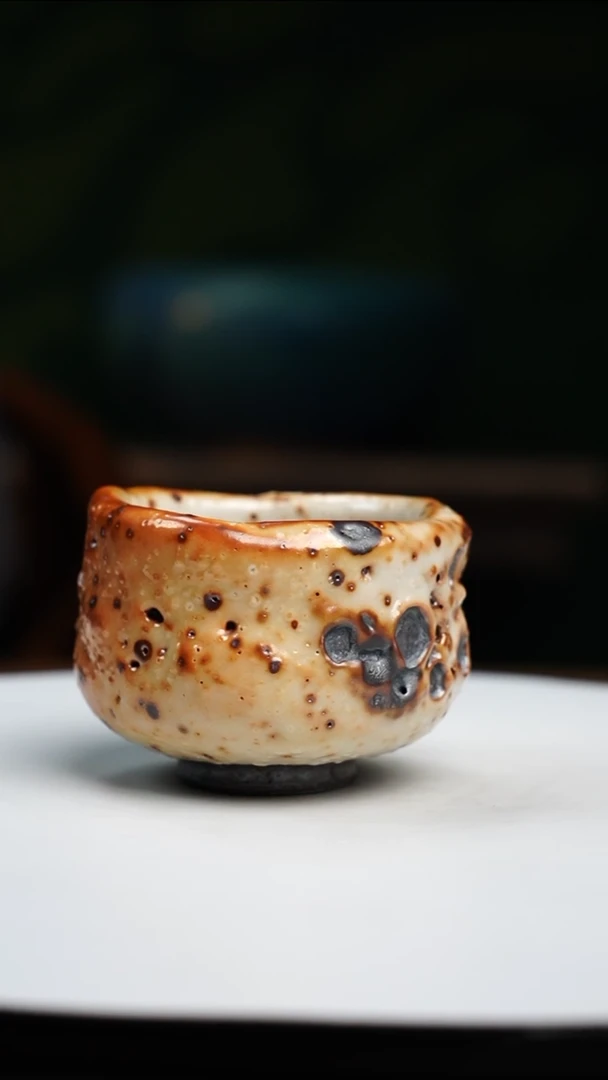 【闪购商品】吴远中未名窑蒙涛金银彩虫蛀志野