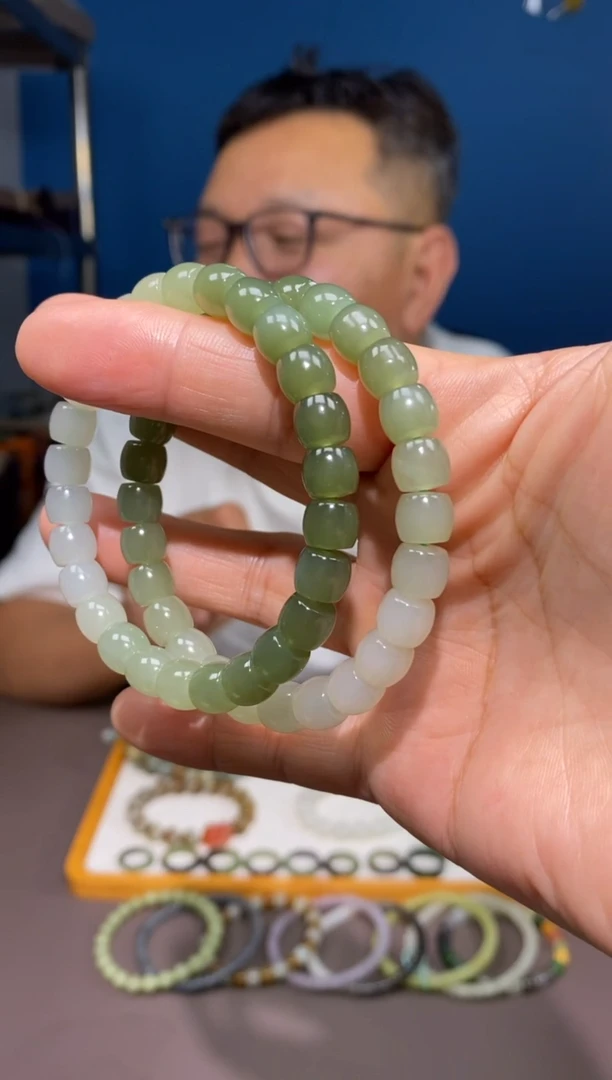 手链未镶嵌和田玉颜色多样性发货拍一发一