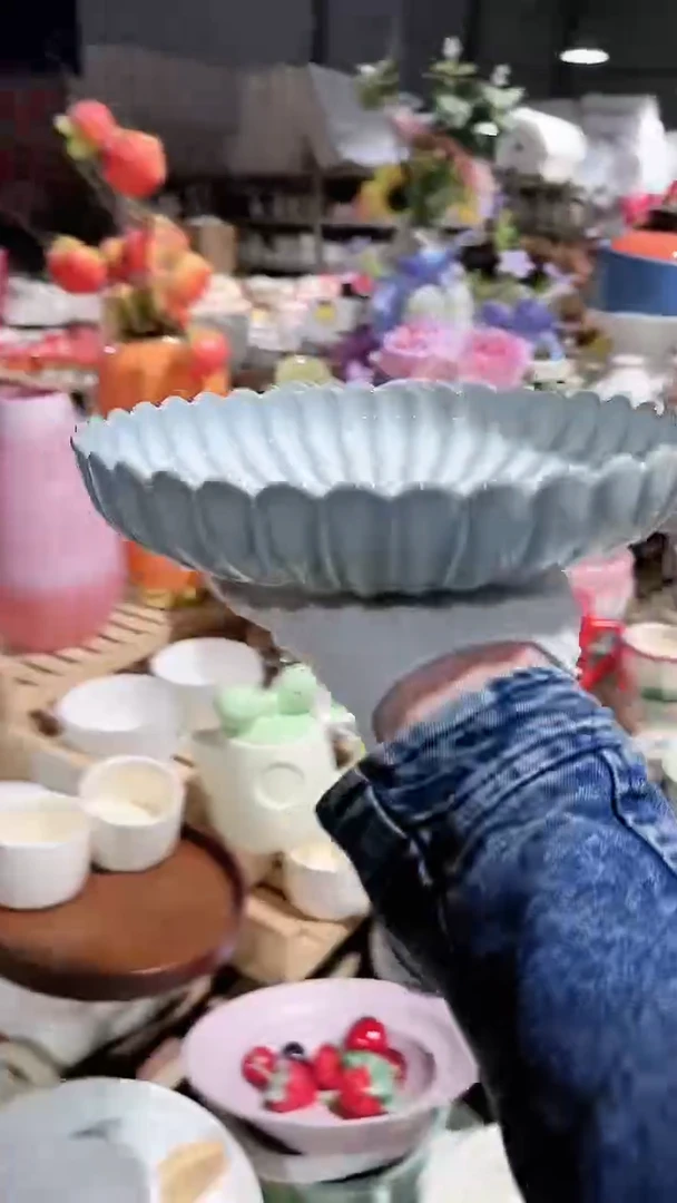 【闪购商品】瓷片9.5天目菊钵钵微瑕 凑满20元包邮