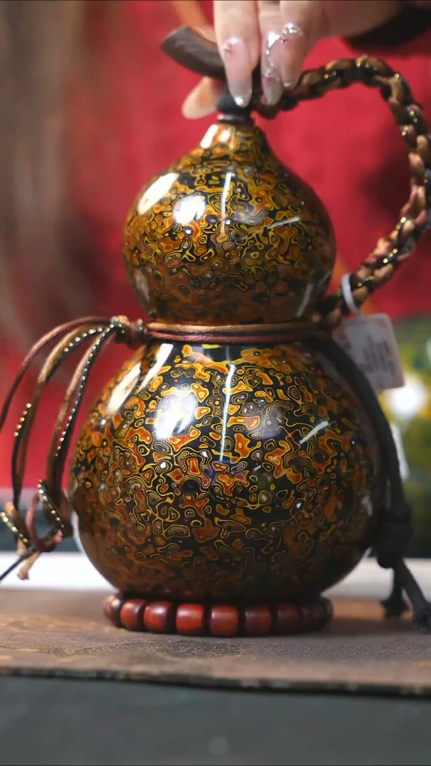 【闪购商品】WZ276漆艺酒葫芦不包手串及旋转底座